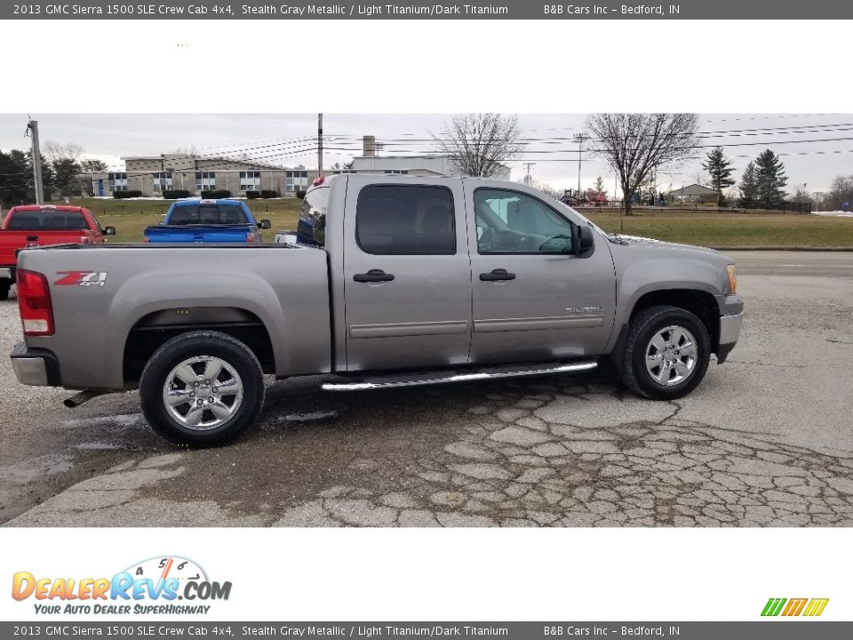 2013 GMC Sierra 1500 SLE Crew Cab 4x4 Stealth Gray Metallic / Light Titanium/Dark Titanium Photo #7