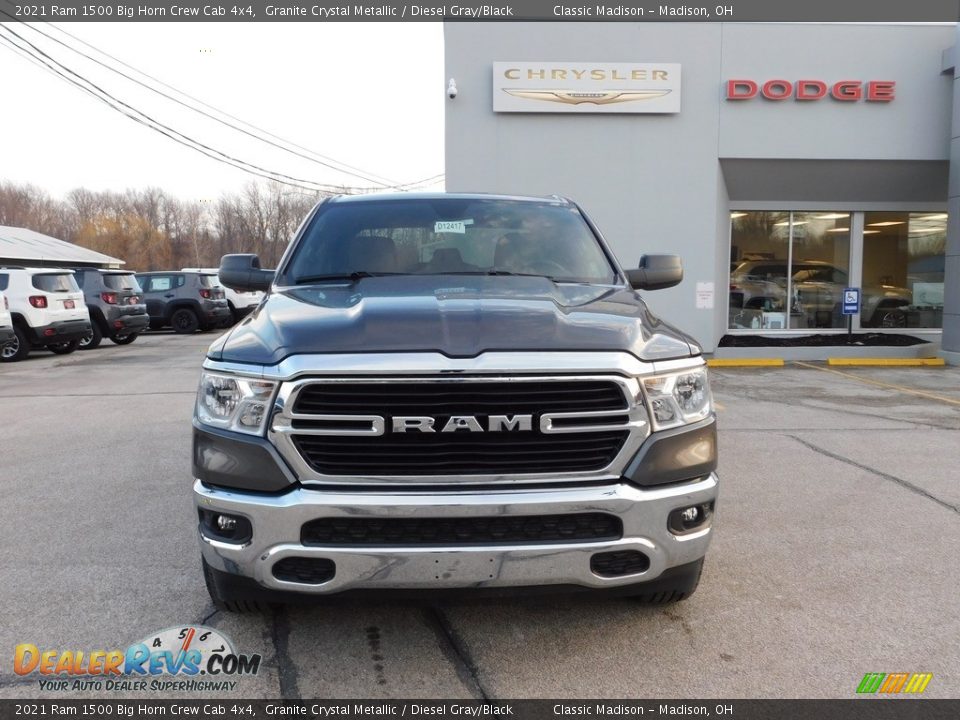 2021 Ram 1500 Big Horn Crew Cab 4x4 Granite Crystal Metallic / Diesel Gray/Black Photo #9