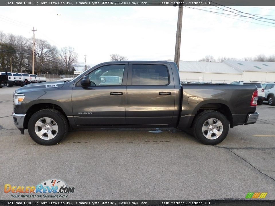 2021 Ram 1500 Big Horn Crew Cab 4x4 Granite Crystal Metallic / Diesel Gray/Black Photo #10
