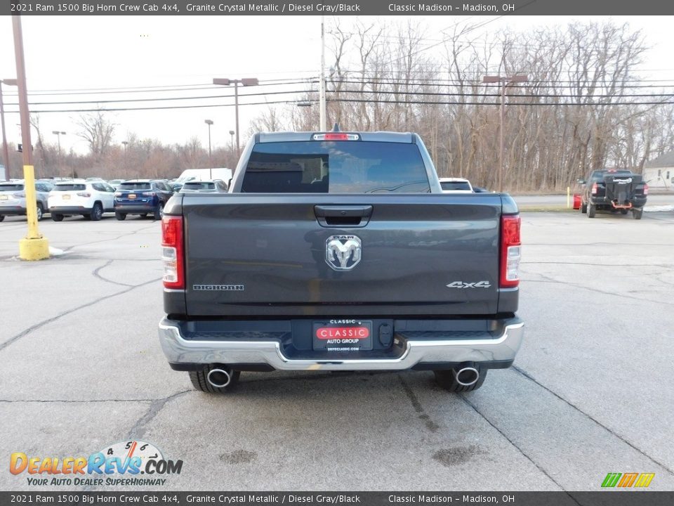 2021 Ram 1500 Big Horn Crew Cab 4x4 Granite Crystal Metallic / Diesel Gray/Black Photo #12