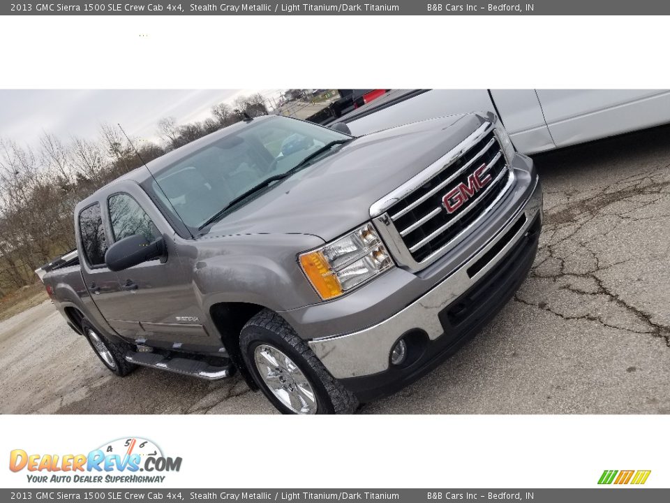 2013 GMC Sierra 1500 SLE Crew Cab 4x4 Stealth Gray Metallic / Light Titanium/Dark Titanium Photo #15