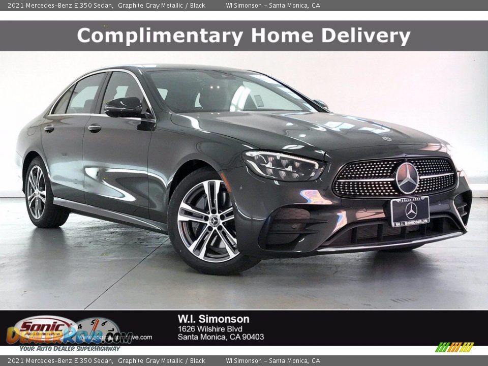 2021 Mercedes-Benz E 350 Sedan Graphite Gray Metallic / Black Photo #1