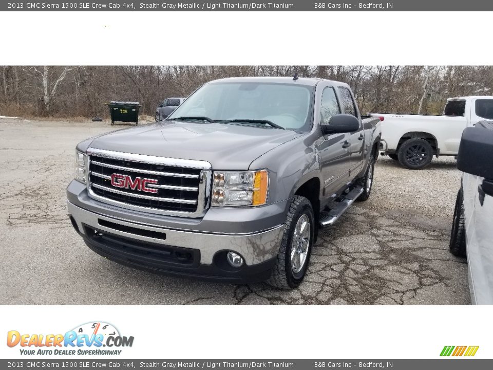 2013 GMC Sierra 1500 SLE Crew Cab 4x4 Stealth Gray Metallic / Light Titanium/Dark Titanium Photo #16