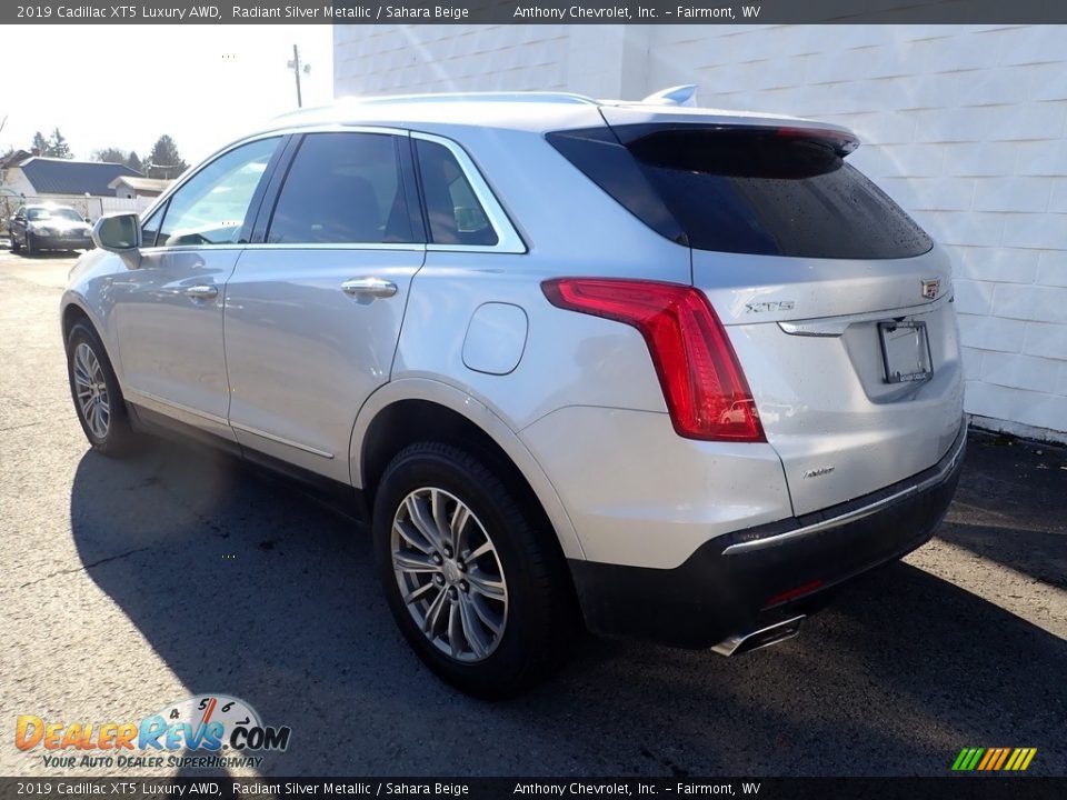 2019 Cadillac XT5 Luxury AWD Radiant Silver Metallic / Sahara Beige Photo #6
