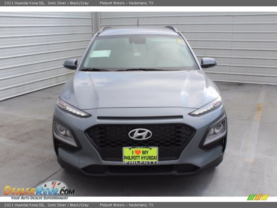 2021 Hyundai Kona SEL Sonic Silver / Black/Gray Photo #3