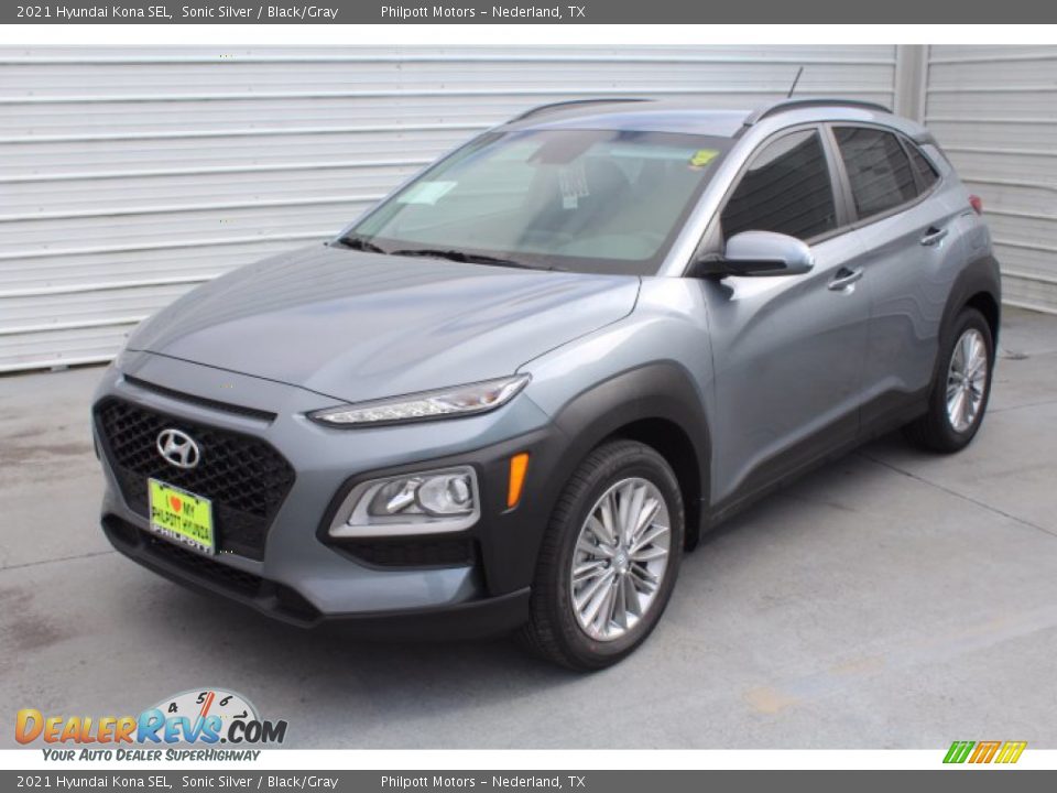 2021 Hyundai Kona SEL Sonic Silver / Black/Gray Photo #4