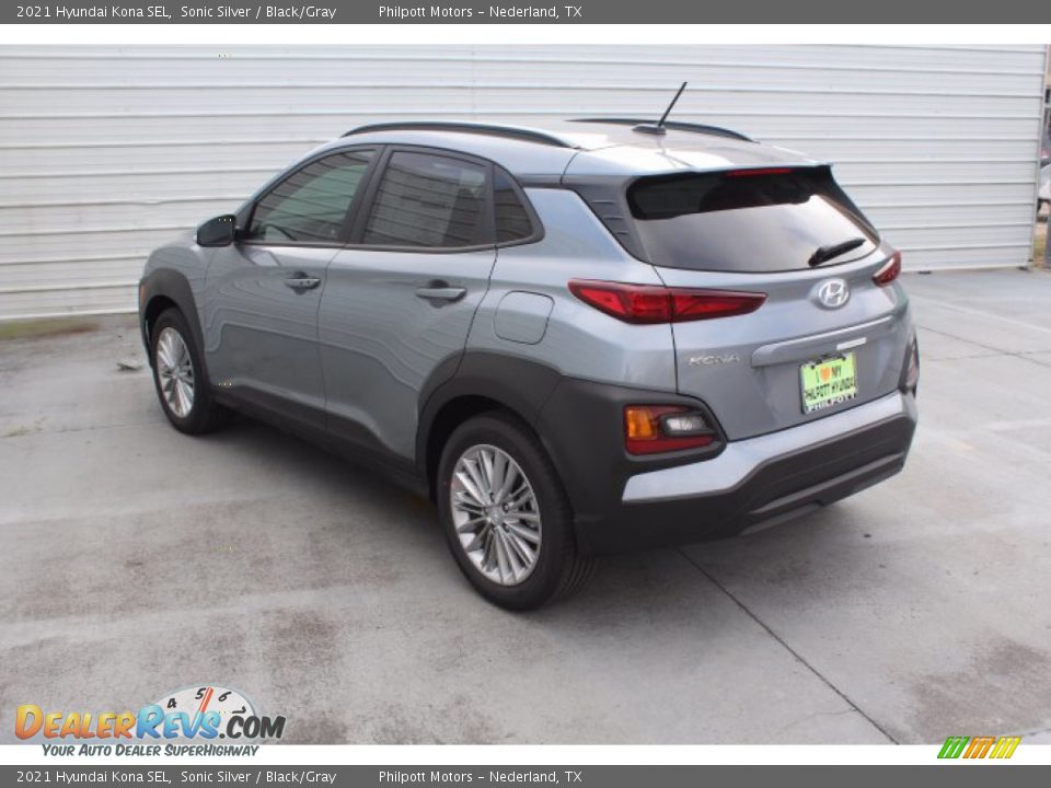 2021 Hyundai Kona SEL Sonic Silver / Black/Gray Photo #6