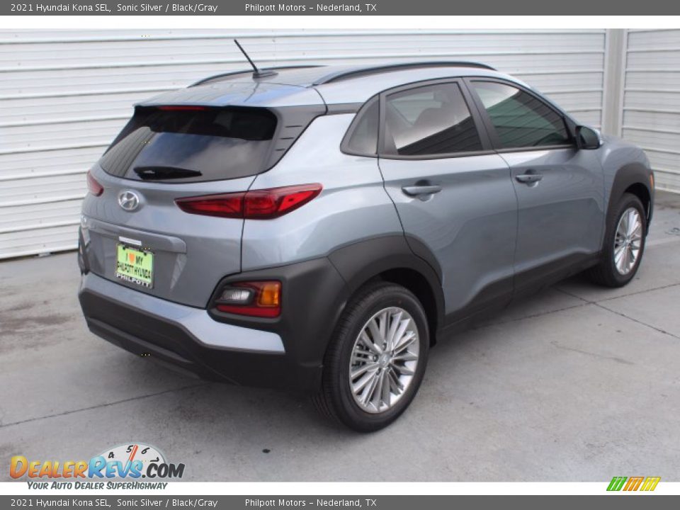 2021 Hyundai Kona SEL Sonic Silver / Black/Gray Photo #8