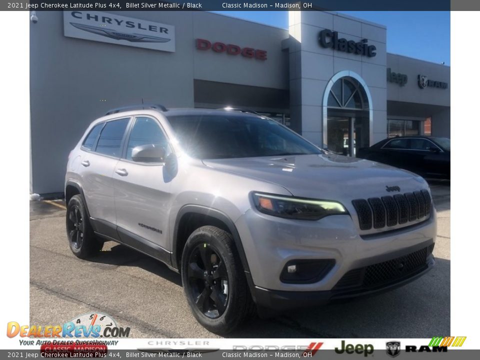 2021 Jeep Cherokee Latitude Plus 4x4 Billet Silver Metallic / Black Photo #1