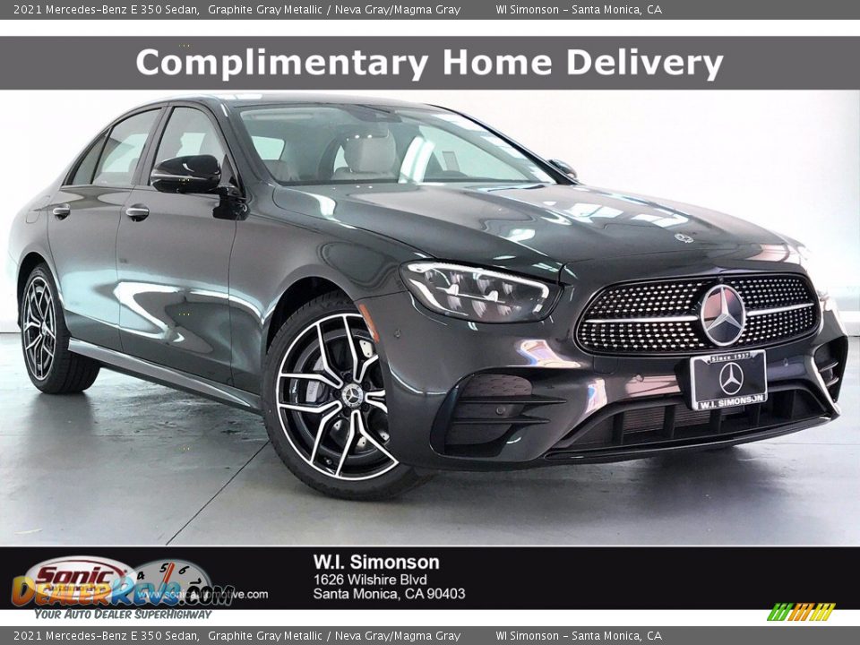 2021 Mercedes-Benz E 350 Sedan Graphite Gray Metallic / Neva Gray/Magma Gray Photo #1