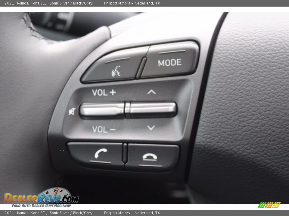 2021 Hyundai Kona SEL Sonic Silver / Black/Gray Photo #11