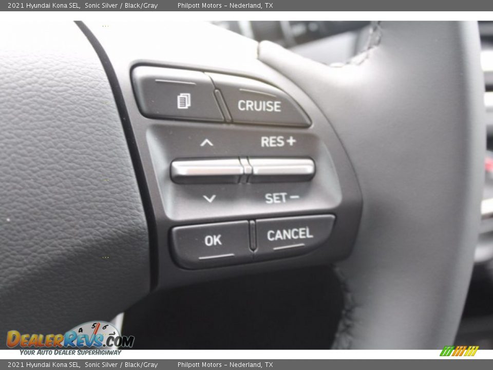 2021 Hyundai Kona SEL Sonic Silver / Black/Gray Photo #12