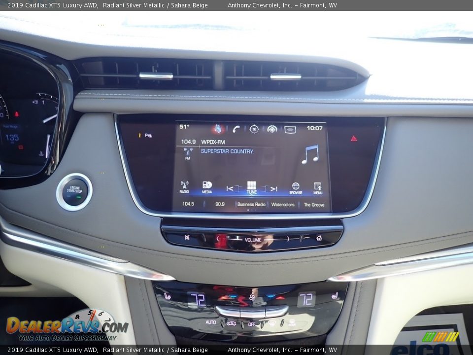 2019 Cadillac XT5 Luxury AWD Radiant Silver Metallic / Sahara Beige Photo #16