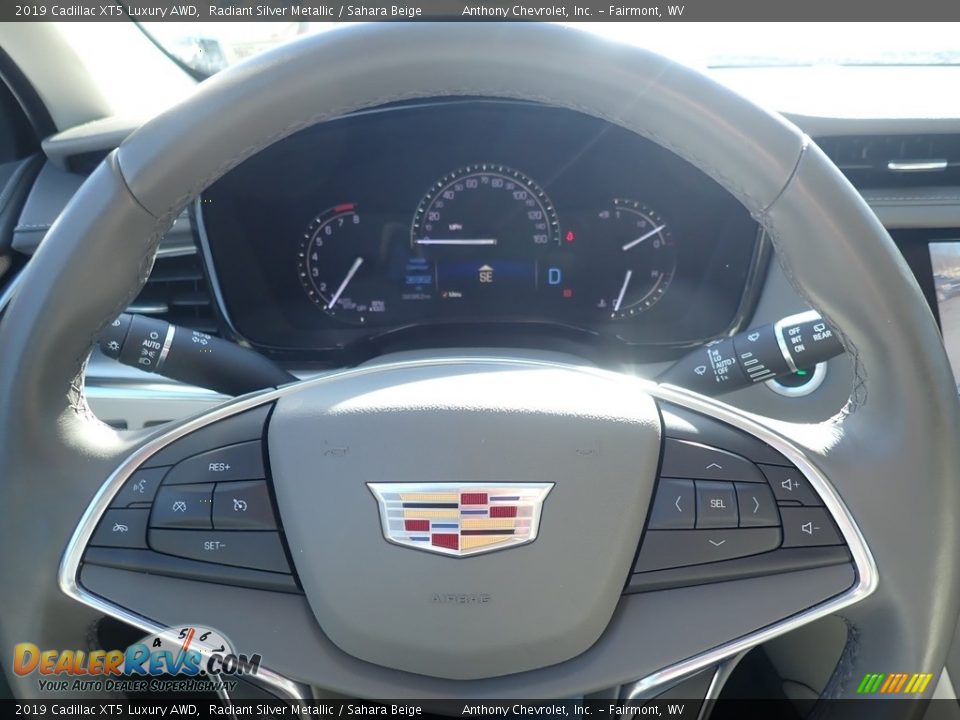 2019 Cadillac XT5 Luxury AWD Radiant Silver Metallic / Sahara Beige Photo #20