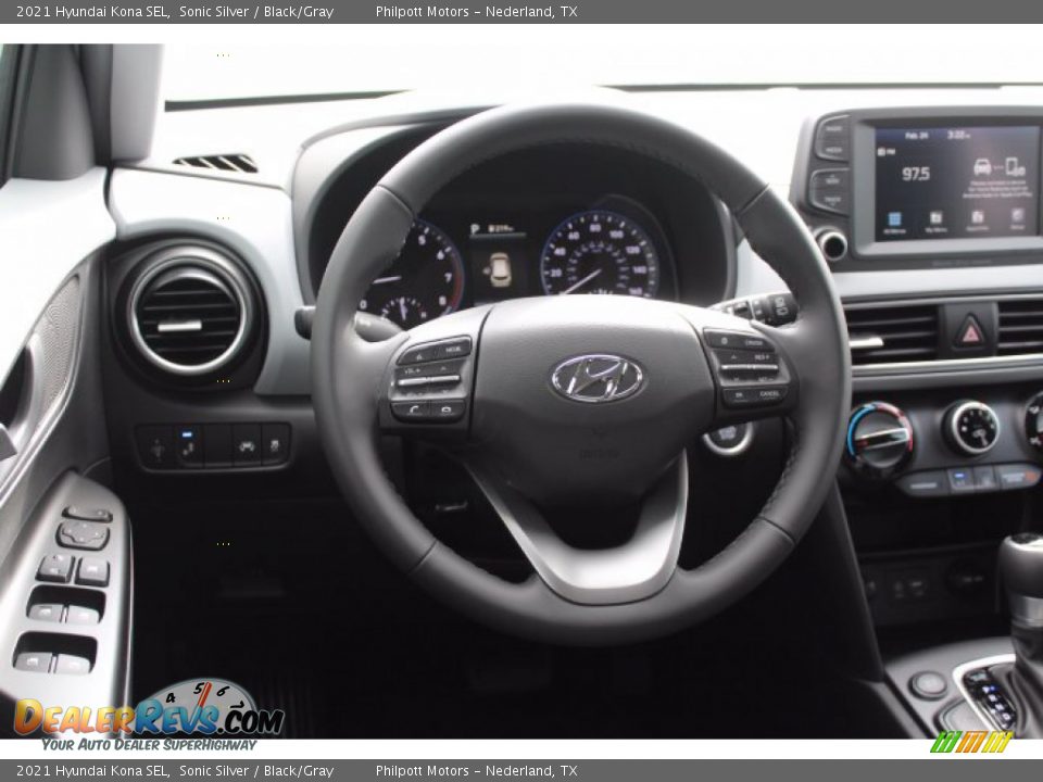 2021 Hyundai Kona SEL Sonic Silver / Black/Gray Photo #22