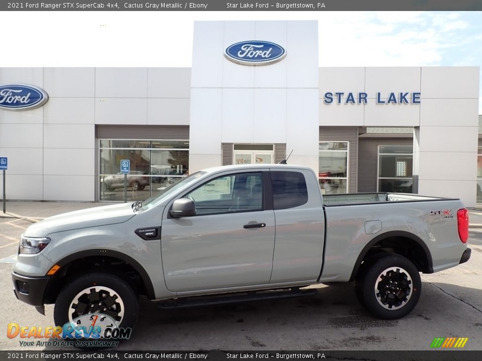 2021 Ford Ranger STX SuperCab 4x4 Cactus Gray Metallic / Ebony Photo #1