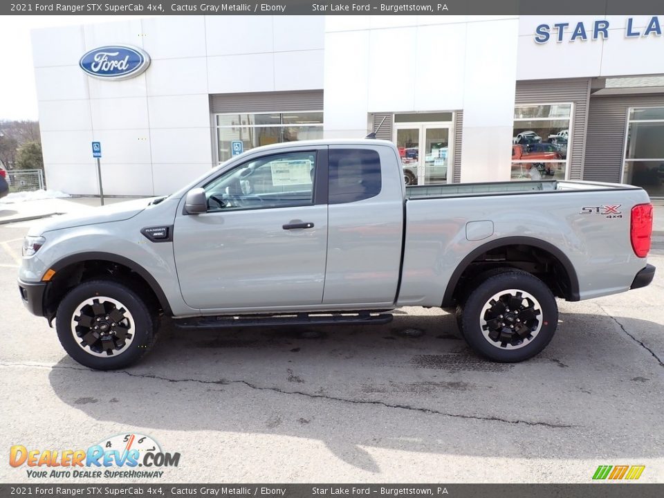 2021 Ford Ranger STX SuperCab 4x4 Cactus Gray Metallic / Ebony Photo #2