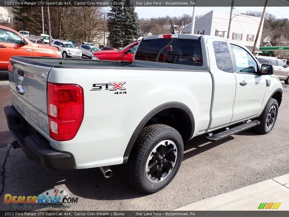 2021 Ford Ranger STX SuperCab 4x4 Cactus Gray Metallic / Ebony Photo #5