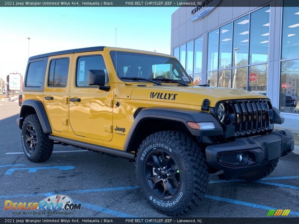 2021 Jeep Wrangler Unlimited Willys 4x4 Hellayella / Black Photo #1