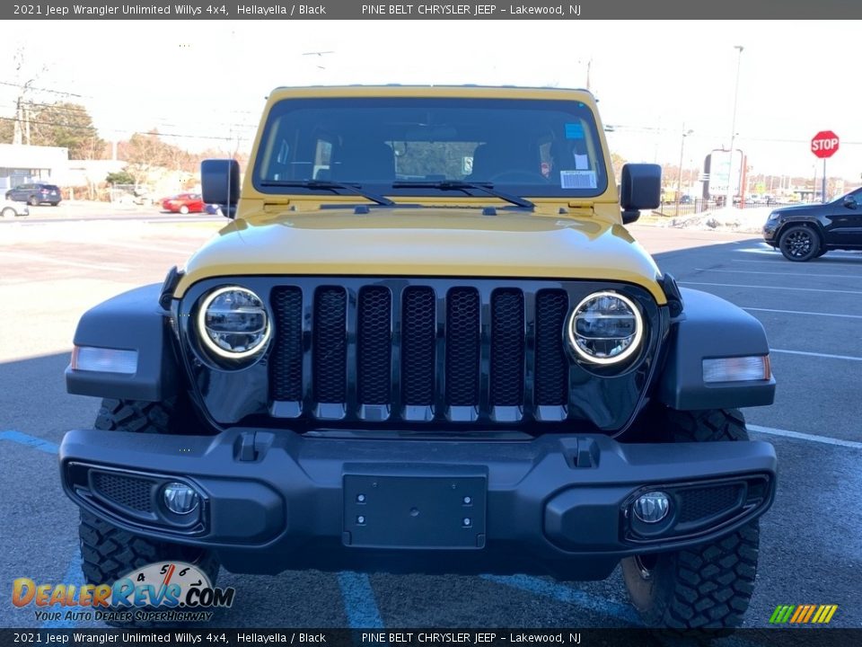 2021 Jeep Wrangler Unlimited Willys 4x4 Hellayella / Black Photo #3