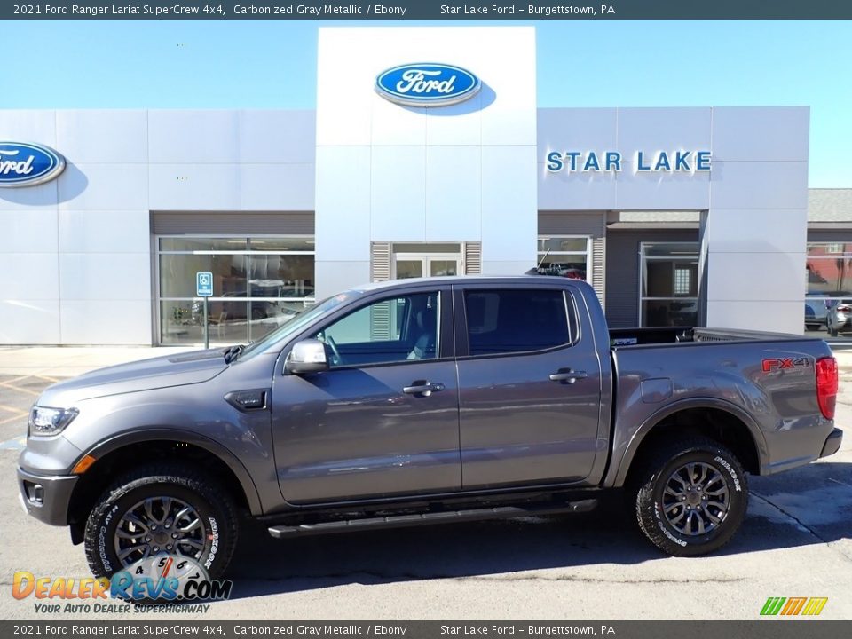 2021 Ford Ranger Lariat SuperCrew 4x4 Carbonized Gray Metallic / Ebony Photo #1