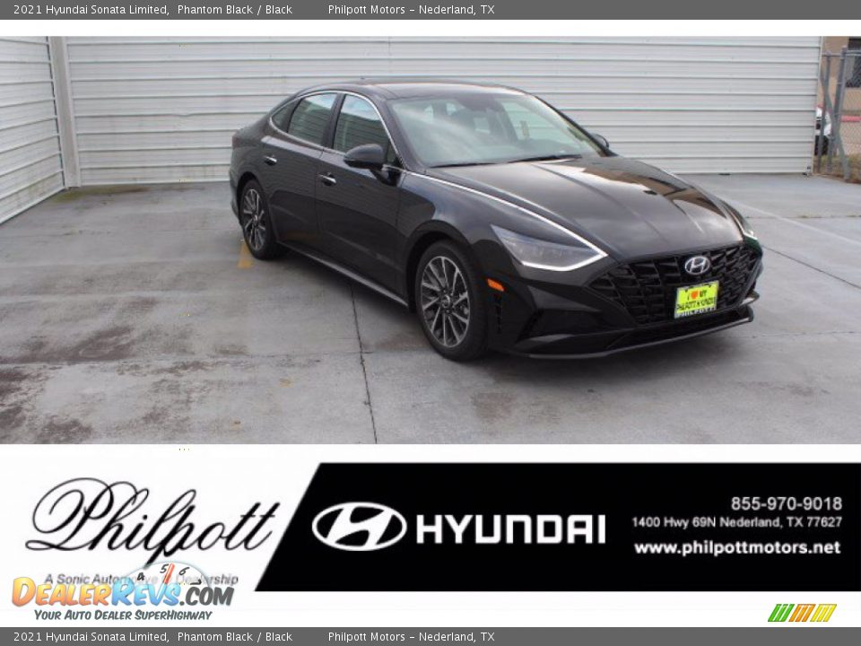 2021 Hyundai Sonata Limited Phantom Black / Black Photo #1