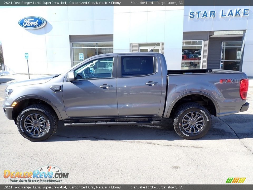 2021 Ford Ranger Lariat SuperCrew 4x4 Carbonized Gray Metallic / Ebony Photo #2