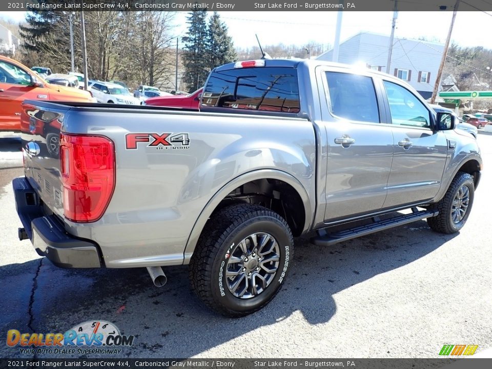 2021 Ford Ranger Lariat SuperCrew 4x4 Carbonized Gray Metallic / Ebony Photo #6