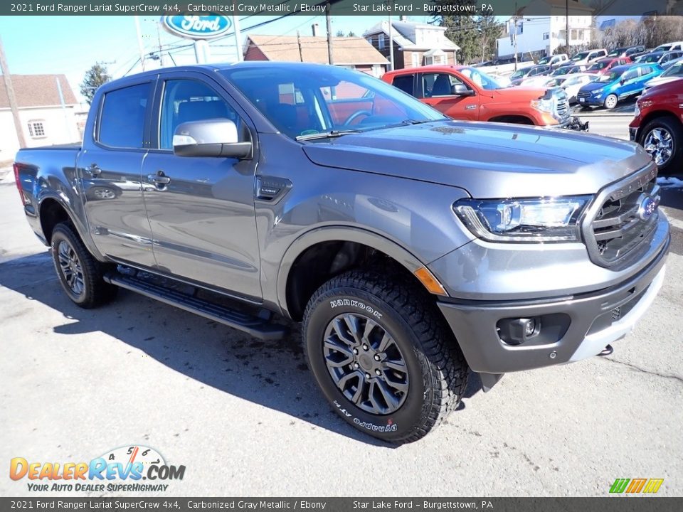 Front 3/4 View of 2021 Ford Ranger Lariat SuperCrew 4x4 Photo #8