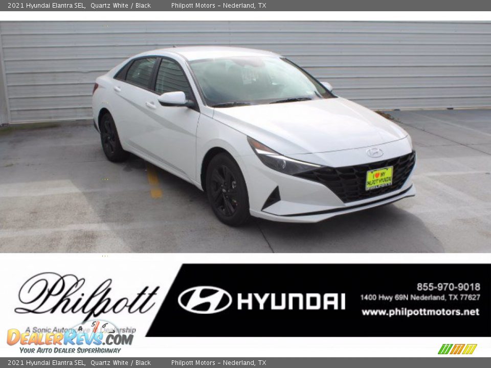 2021 Hyundai Elantra SEL Quartz White / Black Photo #1