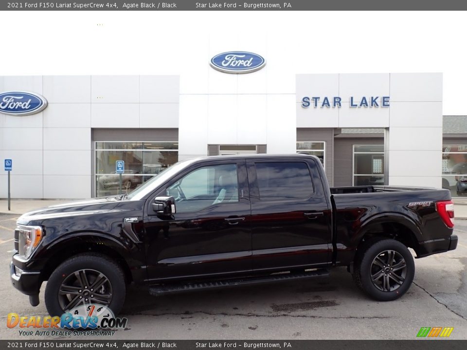 2021 Ford F150 Lariat SuperCrew 4x4 Agate Black / Black Photo #1