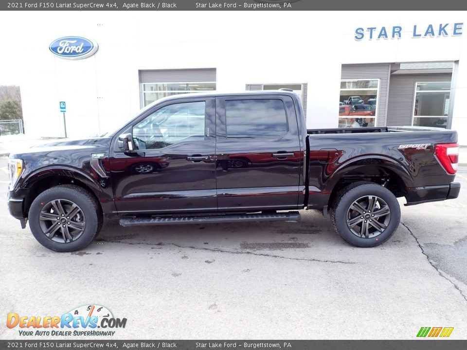 2021 Ford F150 Lariat SuperCrew 4x4 Agate Black / Black Photo #2