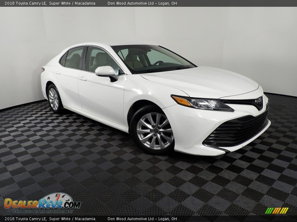 2018 Toyota Camry LE Super White / Macadamia Photo #3