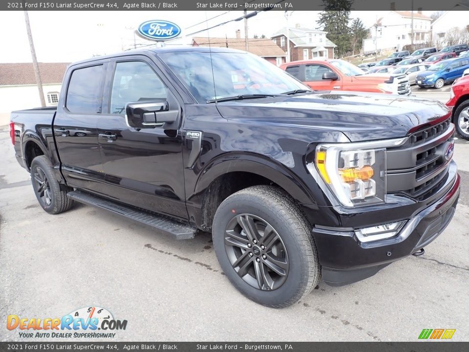 2021 Ford F150 Lariat SuperCrew 4x4 Agate Black / Black Photo #7