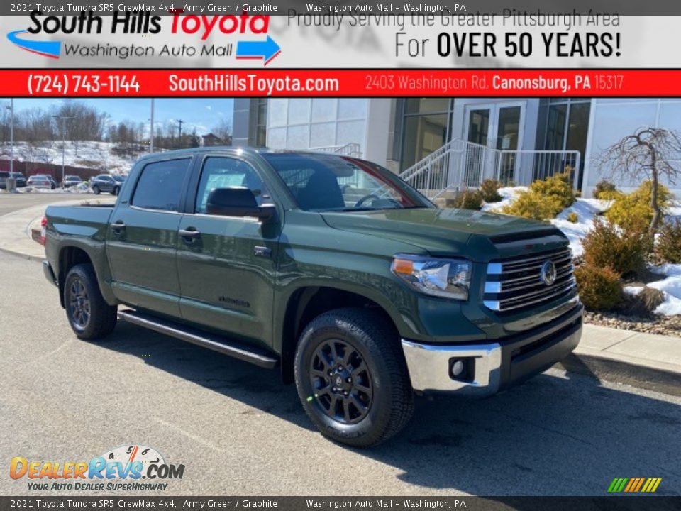 2021 Toyota Tundra SR5 CrewMax 4x4 Army Green / Graphite Photo #1