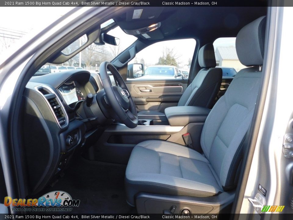 2021 Ram 1500 Big Horn Quad Cab 4x4 Billet Silver Metallic / Diesel Gray/Black Photo #2