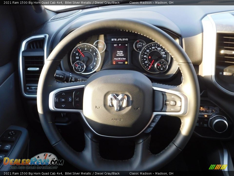 2021 Ram 1500 Big Horn Quad Cab 4x4 Billet Silver Metallic / Diesel Gray/Black Photo #5