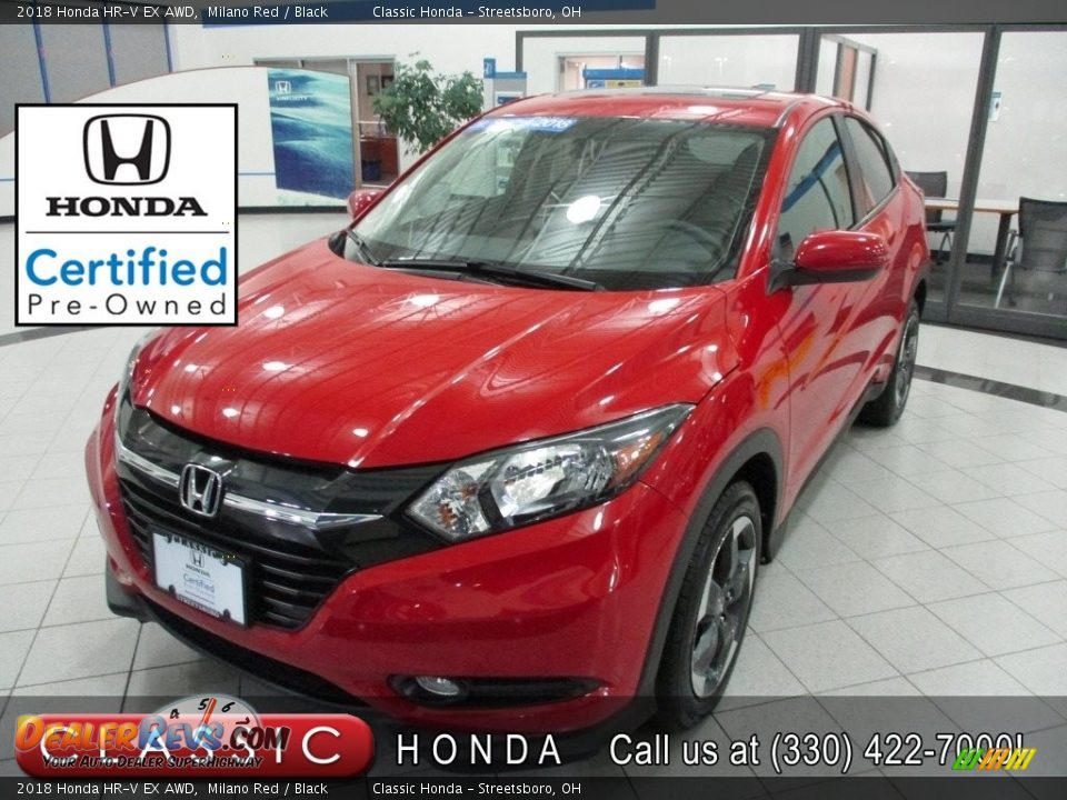 2018 Honda HR-V EX AWD Milano Red / Black Photo #1