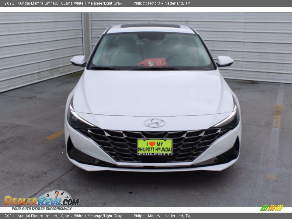 2021 Hyundai Elantra Limited Quartz White / Melange/Light Gray Photo #3