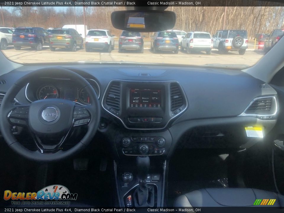 2021 Jeep Cherokee Latitude Plus 4x4 Diamond Black Crystal Pearl / Black Photo #4