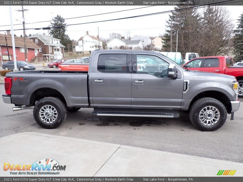 2021 Ford F250 Super Duty XLT Crew Cab 4x4 Carbonized Gray / Medium Earth Gray Photo #6