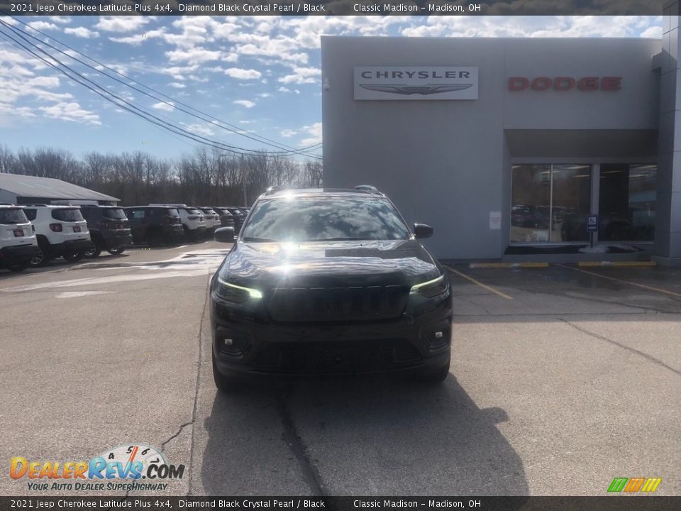 2021 Jeep Cherokee Latitude Plus 4x4 Diamond Black Crystal Pearl / Black Photo #8
