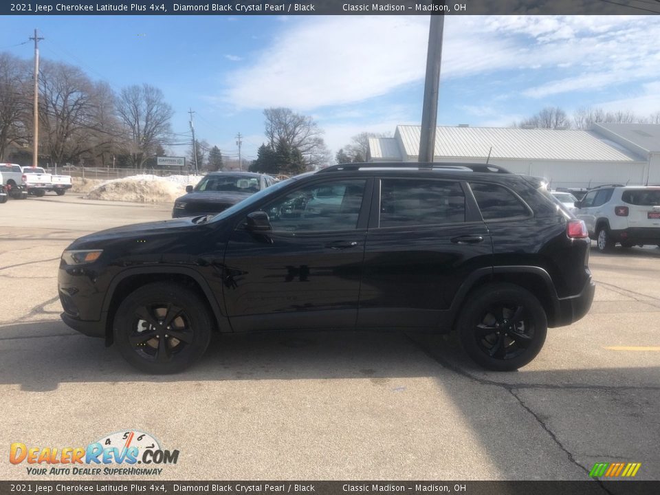 2021 Jeep Cherokee Latitude Plus 4x4 Diamond Black Crystal Pearl / Black Photo #9