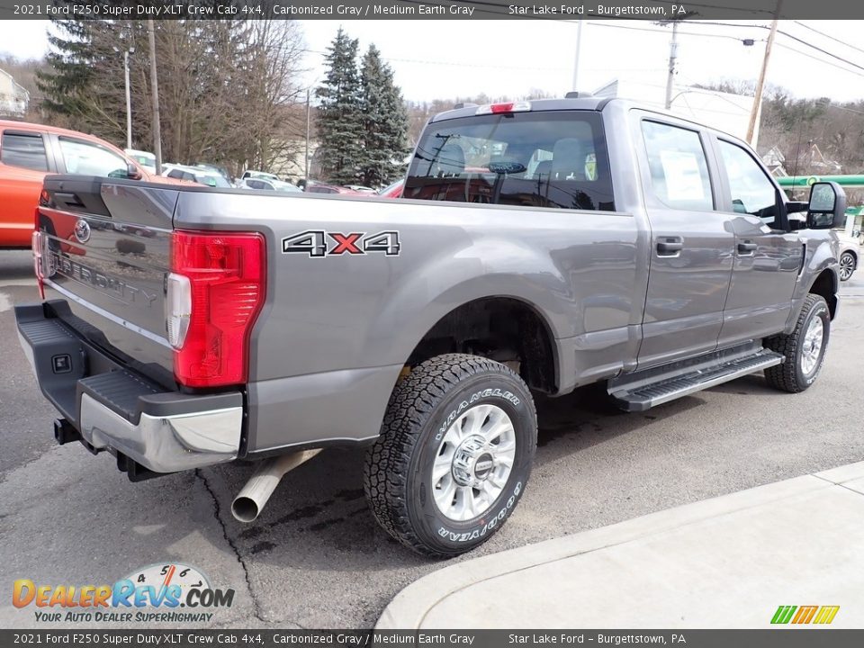 2021 Ford F250 Super Duty XLT Crew Cab 4x4 Carbonized Gray / Medium Earth Gray Photo #5