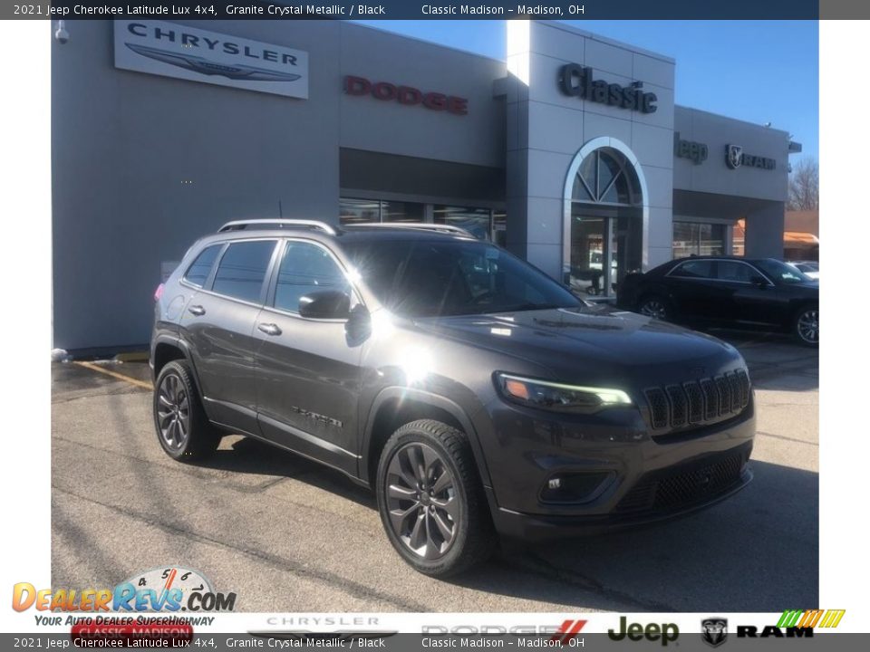 2021 Jeep Cherokee Latitude Lux 4x4 Granite Crystal Metallic / Black Photo #1