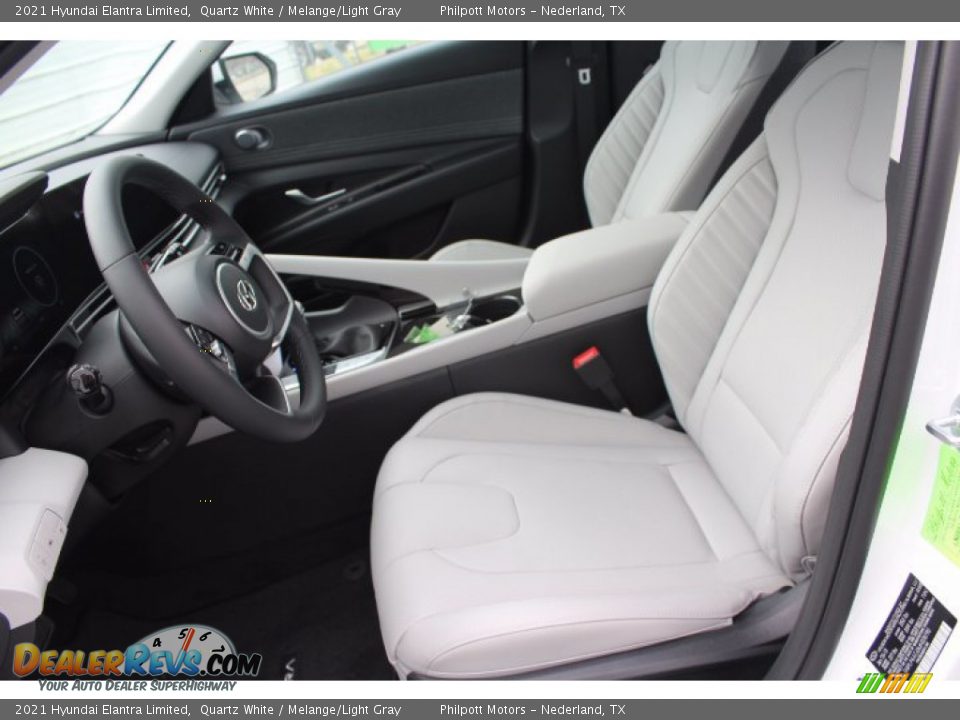 2021 Hyundai Elantra Limited Quartz White / Melange/Light Gray Photo #10