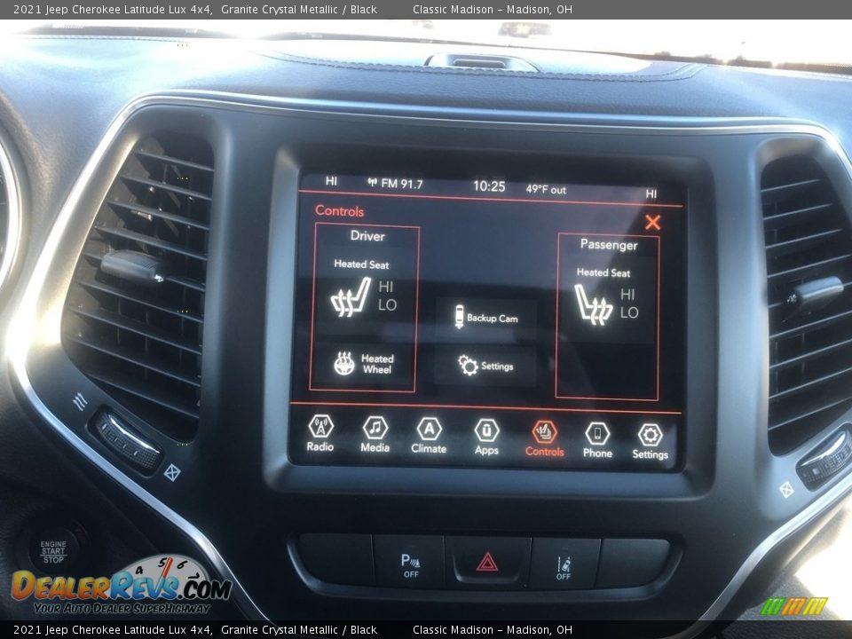 2021 Jeep Cherokee Latitude Lux 4x4 Granite Crystal Metallic / Black Photo #8