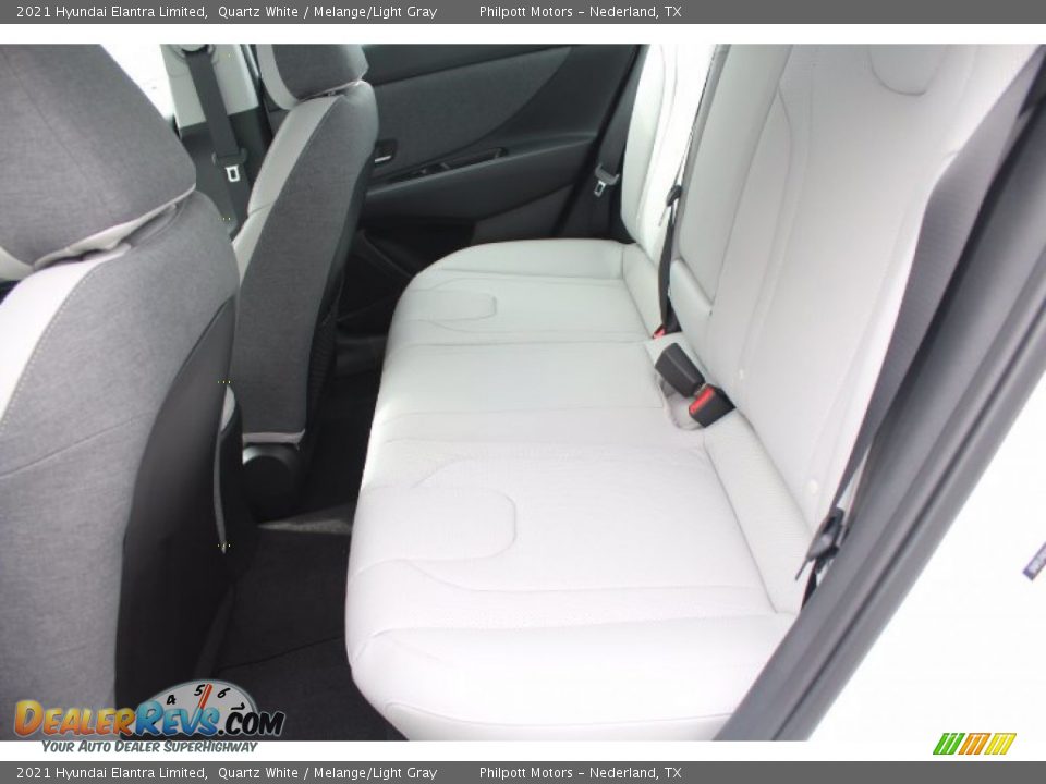 2021 Hyundai Elantra Limited Quartz White / Melange/Light Gray Photo #20