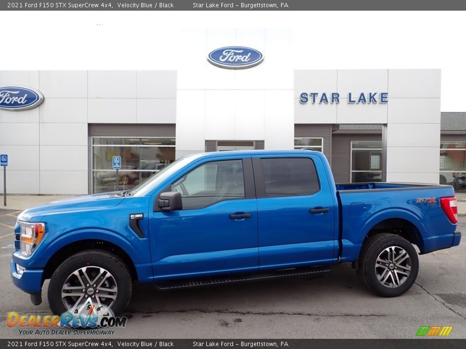 2021 Ford F150 STX SuperCrew 4x4 Velocity Blue / Black Photo #1