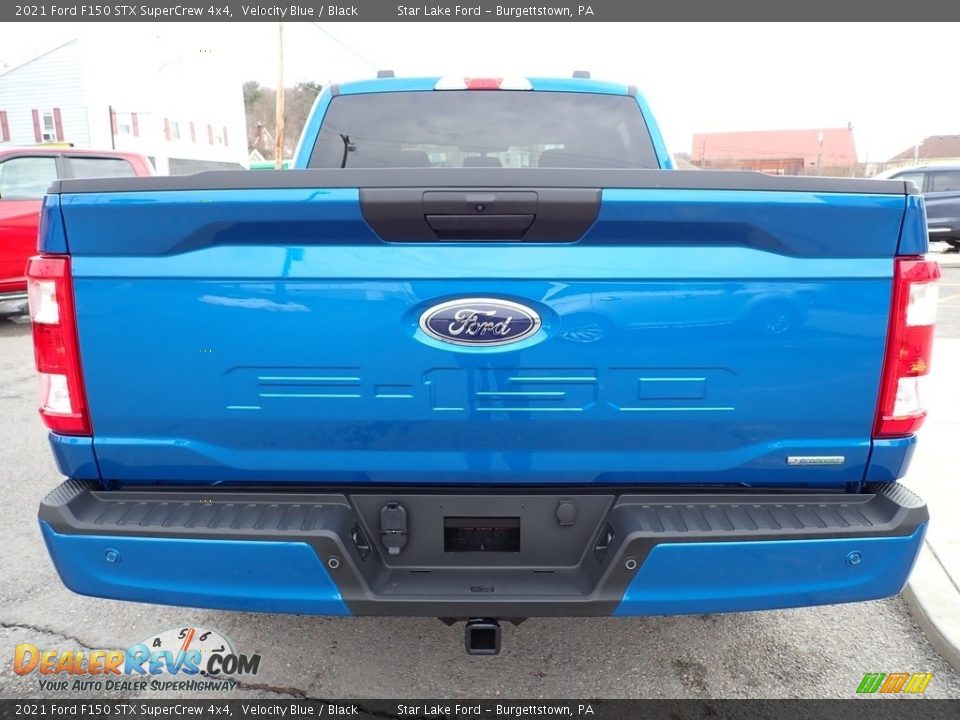 2021 Ford F150 STX SuperCrew 4x4 Velocity Blue / Black Photo #4